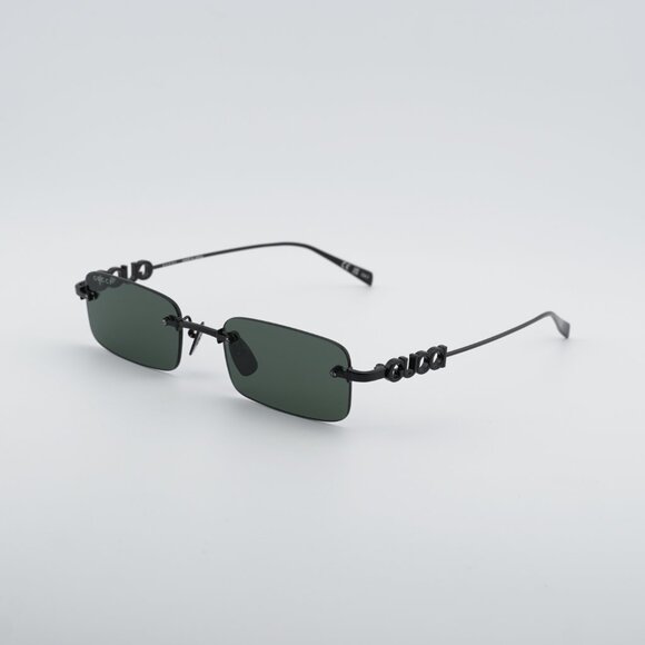 Gucci GG1808S 001 Sunglasses Shiny Black Rectangle Frame, Black Lenses main image 10